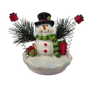 Yankee Candle Snowman Family Pillar Topper Capper Christmas Holiday 1109010